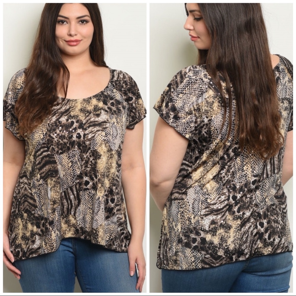 Plus Top Animal Print - Amazing Material